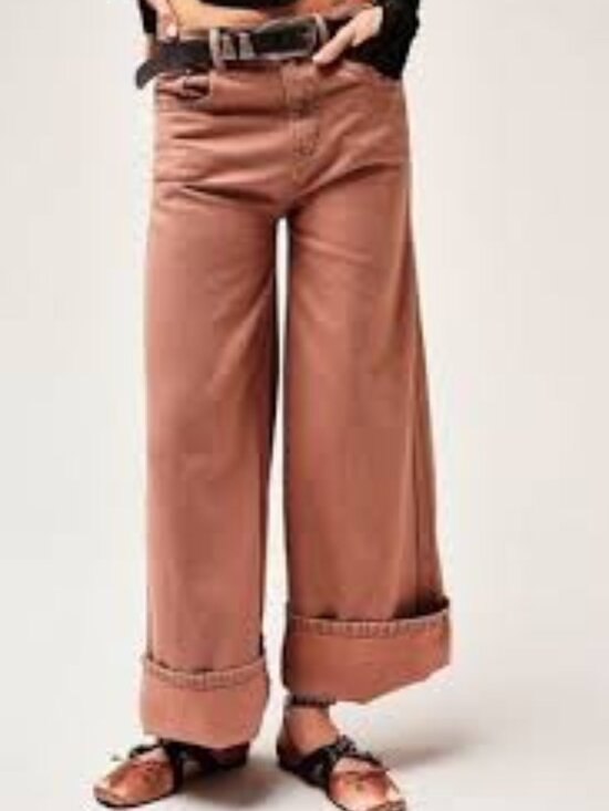 0150-NWT FREE PEOPLE-FINAL COUNTDOWN MID RISE PANTS - Picture 6 of 11